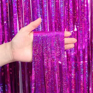 Glitter Metallic Foil Party Tinsel Fringe Curtain Background Wall Decoration