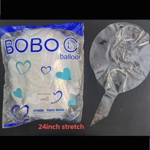 Glossy Transparent Bubble Balloon Set 24 inch Size for Holiday Parties Events Street Sales Promotional