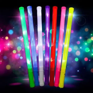Glow in the Dark 48cm LED Flash Light Stick Big Party Novelties Props for Kids’ Stage Shows Christmas Birthday New Year