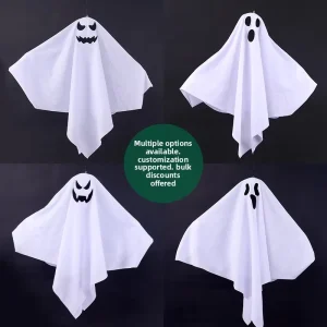 Glowing Cloth Ghost Hanging Jack o Lantern Pendant Halloween Outdoor Courtyard Decoration Cross Border Security