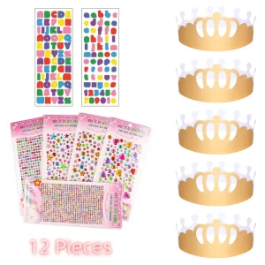 Gold Paper DIY Birthday Crowns Craft Supplies Durable Light for Party Decor Adult Child
