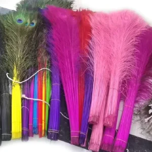 Gold Supplier Fucun Carnival Costumes Making 100 110cm Long Natural Peacock Tail Feathers