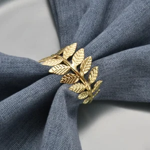 Golden Napkins Maple Leaf Napkins Clasps Napkins Rings Dining Table Accessories Weddings Christmas Parties Dinners