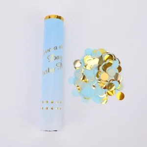 Golden Pop-up Streamer Baby Gender Reveal Metal Confetti Cannon Birthday Housewarming Wedding Celebration Handheld Party Supplie