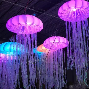 Good Quality Custom Hanging Led Lamp Decoration Inflatable Decorating Jellyfish Balloon for Party