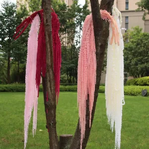Good Quality Large Bunch Wedding Decorative Natural Dried and Preserved Flowers Plants Hanging Amaranth