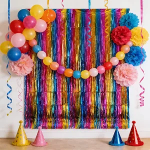 Gradient Design Tassel Simple Children Birthday Party Decoration Background Wall Wedding Party Supplies