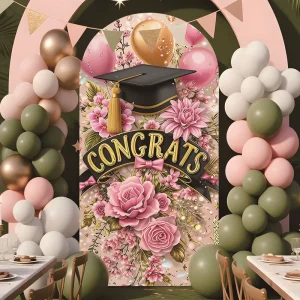 Graduation Party Decoration Banner Wall Decoration Backdrop for Graduation Ceremonies and Festive Parties