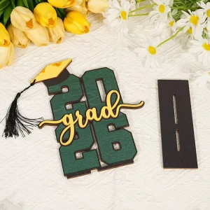 Graduation Year Sign Wooden Graduation Home Decoration Party Decoration Class Year Table Decor