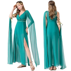 Greek Goddess Costume Dress Women Adult Polyester Long Dress Ancient Mythology Inspired Outfit for Cosplay Party Events