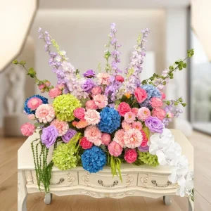 Green Blue Aisle Centerpiece Aisle Green Flowers Summer Aisle Flower Runner Amaranthus