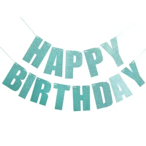 Green Blue Multiple Colors Bright Surface Party Backdrop Happy Birthday Paper Banner
