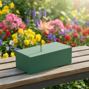 Green Brick shaped Floral Foam Blocks for Fresh Flowers Eco-Friendly UV Resistant Long Life Indoor Outdoor Graduation Halloween