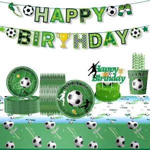 Green Chinese New Year Christmas Birthday Party Supplies Disposable Eco friendly Paper Plates Cups Tableware Set