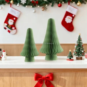 Green Christmas Tree Ornament Decorations Centerpieces Indoor Window Display Home Decor