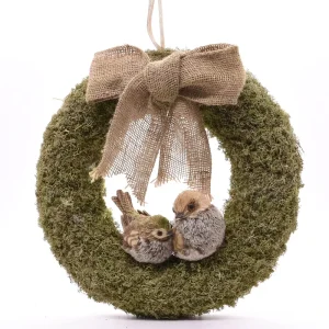 Green Color Natural Material Bird Decor Home Indoor Easter Decoration Easter Wreath