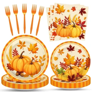 Green Paper Tableware Disposable Cake Plates Cups for Easter Event with Eco Friendly Spoons