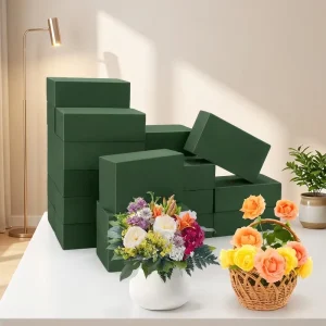Green Rectangular Wet Floral Foam Blocks Flower Arranging Tool HY 70 Indoor Use for Birthdays Graduations Weddings
