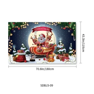Grind Christmas Decorations Background Banner Christmas Atmosphere Decoration Wall Cloth