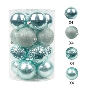 Guangzhou Factory Custom Logo Personalized Mixed Christmas Ball Set Plastic Christmas Ball Decorations