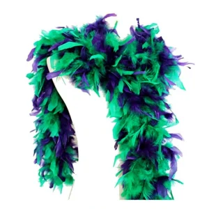 HS Scarf Green Turkey Feather Boa for Home Party Wedding Christmas Decor DIY Craft Clothing Costume Dance Dress Accecssoy