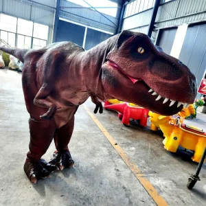 Haichuan Life Size Adult Walking T Rex Dinosaur Costume Ultra Realistic Performance Dino Mascot Suit With Hidden Legs For Public