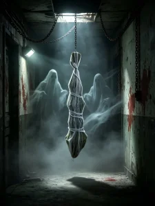 Halloween 1.8 Meter Upside-Down Mummy Hanging Ghost with Sound and Light