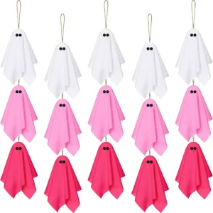 Halloween 16 piece Cloth Ghost Hanging Decorations New style Party Pumpkins Cute Indoor Decor