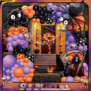 Halloween Aluminum Foil Balloon Arch High end Prop Decoration with No Printed Logo