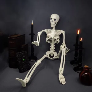 Halloween Animatronic Skeleton Model Plastic Rechargeable Battery Portable Durable Indoor Festival Decoration Customized Color