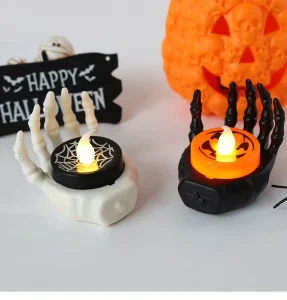 Halloween Battery Operated Lamp Pumpkin Light Skeleton Handheld Flameless Oil Lights for Party Decoration