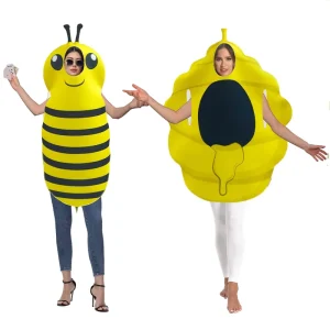 Halloween Bee & Beehive Sponge Costume Cosplay Stage Prop Digital Print Fancy Dress