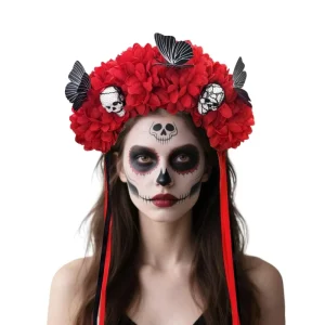 Halloween Black Bat Hairbands Day of the Dead Skull Demon Horn Costume Party Stage Performance Prop Headpiece