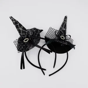 Halloween Black Funny Cartoon Character Fabric Handmade Hair Hoop Party Decoration Headband Children’s Hair Accessories Cute