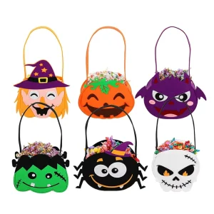 Halloween Bucket Trick or Treat Goody Bags Halloween Party Candy Buckets Pumpkin Bucket Candies Basket for Kids