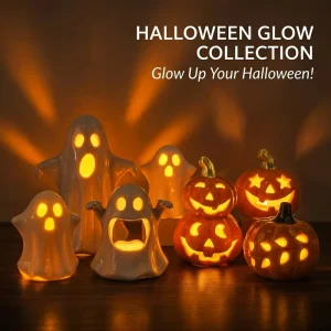 Halloween Candle Holder Gift Goast Candle Holder Pumpkin Candle Holder Customized Battery Non Battery Light