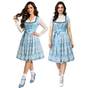 Halloween Carnival Lace Party Stage Performance Oktoberfest Costume Bar Beer Waitress Outfit for Women