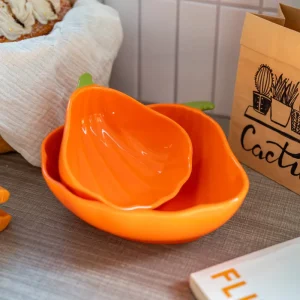 Halloween Ceramic Pumpkin Shaped Salad Bowl Fruit Bowl Creative Home Dessert Bowl American Style Back School Ceramic Tableware