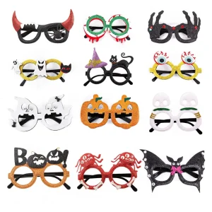 Halloween Children’s Funny Horror Pumpkin Glasses Plastic PP Eyeglass Frames Cosplay Party Supplies Decor Non Toxic Eco friendly