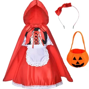 Halloween Christmas Costume Party Stage Performance Dress Girl fairy Tale Little Red Riding Hood Dance Costume