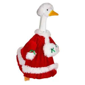 Halloween Christmas Goose Costume Solid Polar Fleece Long Dress 23 Inch Pet Outfit