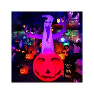 Halloween Christmas Inflatable Outdoor Party Decorations Ornaments PVC Lighted LED Pumpkin Ghost Halloween Inflatable Toys