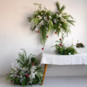 Halloween Christmas New Year Atmosphere Decoration Silk Flower Set European Style Wedding Style Shop Window Wall Hanging Counter