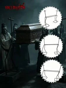 Halloween Coffin Display with Internal Metal Structure