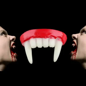 Halloween Cosplay Vampire Dentures Vinyl Toy Halloween Terrifying Accessories Props Decoration Beweglich