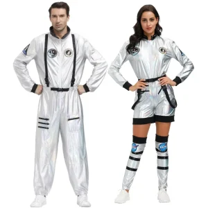 Halloween Costume Adult Astronaut Costume Jumpsuit Space Suit for Men Women Cosplay Space Man Astronaut Costume