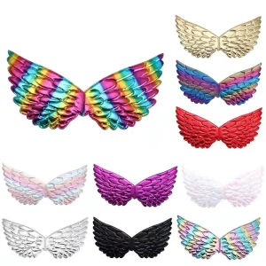 Halloween Costume Shiny Rainbow Fairy Wings for Kids Angel Butterfly Wing Party Costume Accessory HB211