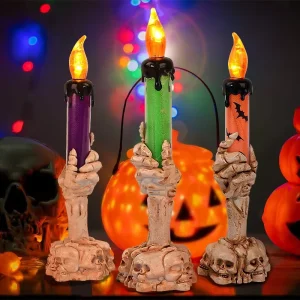 Halloween Cotton Electronic Ghost Hand Battery Powered Glowing Decorative Indoor Use Party Haunted House Atmosphere Setup Horror