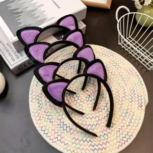 Halloween Cross border Supply Plush Cute cat Ears Hairband Korean Version cat Ears Festival Performance Headgear