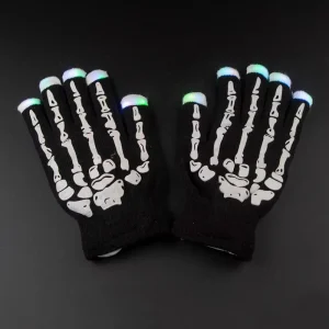 Halloween Decoration Custom LED Light up Flashing Party Gloves